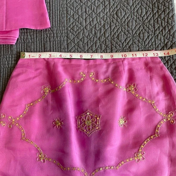 Ann Taylor Vintage, 100% Silk 3pcs Evening Wear (w/Matching Shawl) Size:  2 - Picture 13 of 15